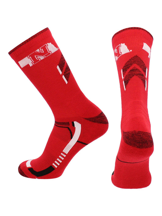TCK socks Red/Black / Large Nebraska Cornhuskers Socks University of Nebraska Cornhuskers Champion Crew Socks