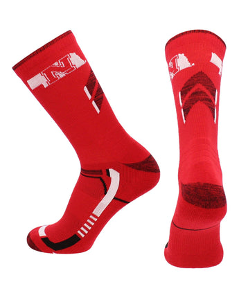 TCK socks Red/Black / Large Nebraska Cornhuskers Socks University of Nebraska Cornhuskers Champion Crew Socks