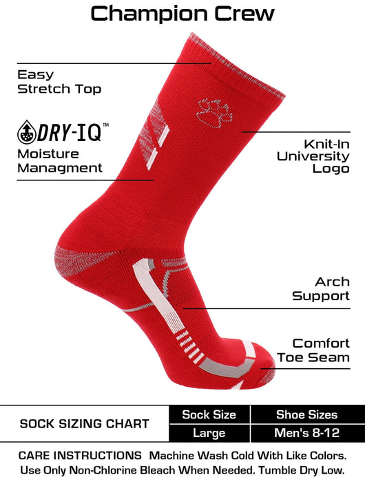 TCK socks Red/Black / Large New Mexico Lobos Socks University of New Mexico Lobos Champion Crew Socks