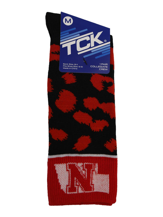 TCK socks Red/Black / Medium Nebraska Cornhuskers Socks Womens Savage Crew Socks