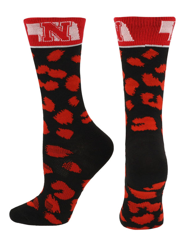 TCK socks Red/Black / Medium Nebraska Cornhuskers Socks Womens Savage Crew Socks