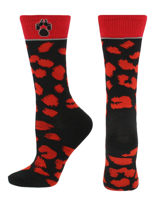 TCK socks Red/Black / Medium New Mexico Lobos Socks Womens Savage Crew Socks