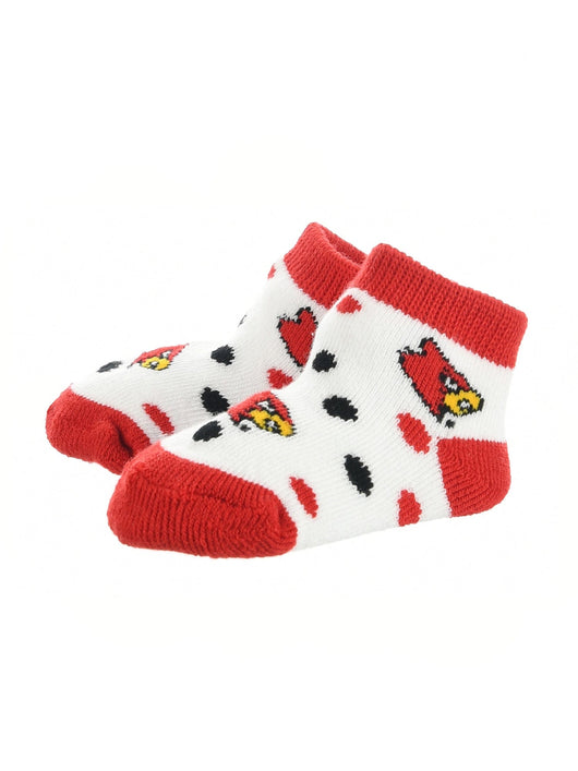 TCK socks Red/Black/White / 2T-4T Louisville Cardinals Toddler Socks Low Cut Little Fan