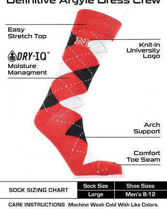 Nebraska Cornhuskers Argyle Dress Socks – Collegiate Crew