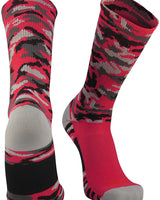 TCK socks Red Camo / Large Elite Woodland Camo Performance Crew Socks