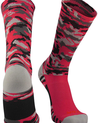 TCK socks Red Camo / Large Elite Woodland Camo Performance Crew Socks