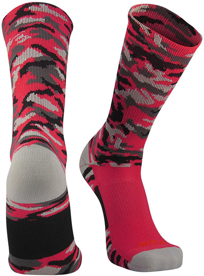 TCK socks Red Camo / Large Elite Woodland Camo Performance Crew Socks