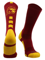 TCK socks Red/Gold / Large USC Trojans Baseline Crew USA Made