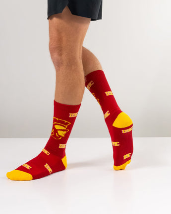 TCK socks Red/Gold / Large USC Trojans Mayhem Crew Socks (Imported)