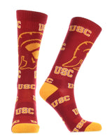 TCK socks Red/Gold / Large USC Trojans Mayhem Crew Socks (Imported)