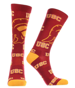 TCK socks Red/Gold / Large USC Trojans Mayhem Crew Socks (Imported)