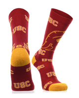 TCK socks Red/Gold / Large USC Trojans Mayhem Crew Socks (Imported)