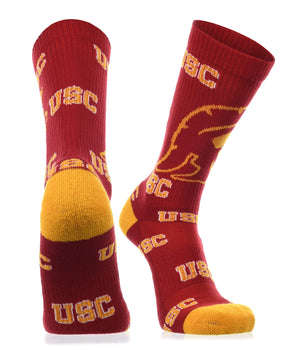 TCK socks Red/Gold / Large USC Trojans Mayhem Crew Socks (Imported)