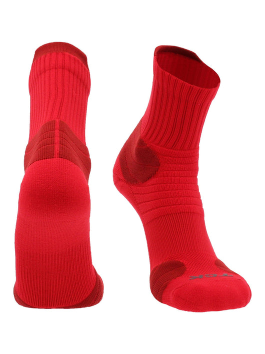 TCK socks Red / Large Crossover Multi-Sport Quarter Crew Socks