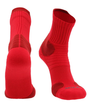 TCK socks Red / Large Crossover Multi-Sport Quarter Crew Socks