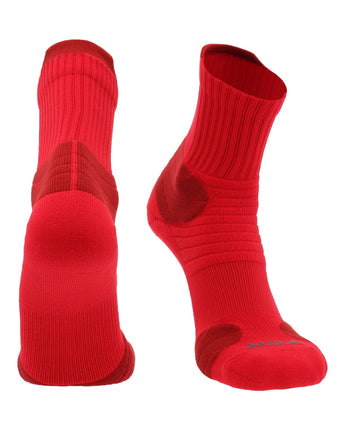 TCK socks Red / Large Crossover Multi-Sport Quarter Crew Socks