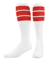 TCK socks Red / Small Retro 3 Stripe OTC Tube Socks