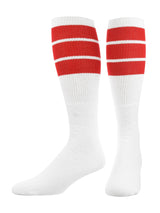 TCK socks Red / Small Retro 3 Stripe OTC Tube Socks
