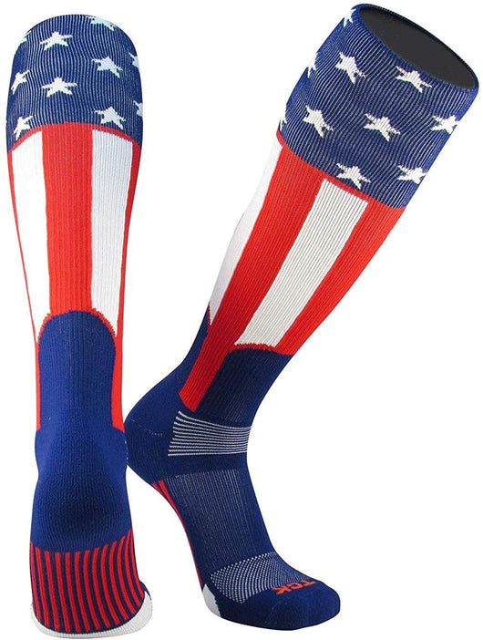 TCK socks Red/White/Blue / Large Uncle Sam USA Baseball Stirrup Socks