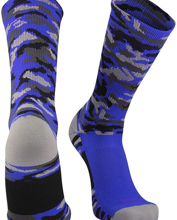TCK socks Royal Camo / Large Elite Woodland Camo Performance Crew Socks