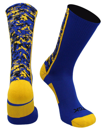 TCK socks Royal/Gold / X-Large Digital Camo Crew Socks