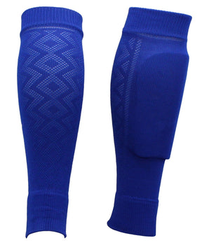TCK socks Royal / Large Soccer Shin Guard Sleeves