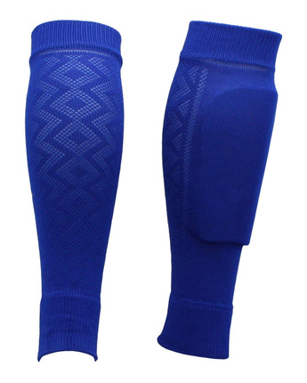 TCK socks Royal / Large Soccer Shin Guard Sleeves
