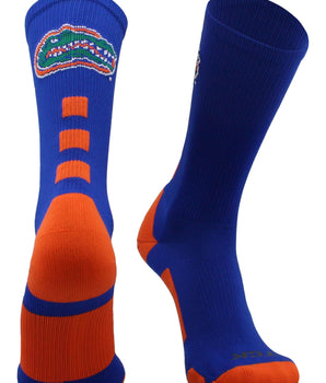 TCK socks Royal/Orange / Large Florida Gators Baseline Crew USA Made