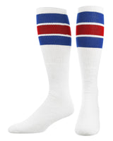 TCK socks Royal/Red / Small Retro 3 Stripe OTC Tube Socks