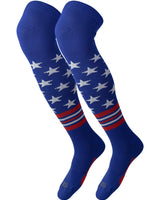 TCK socks Royal/Scarlet/White / Large TCK Freedom Dugout Stars and Stripes OTK Baseball & Softball Socks - USA Made