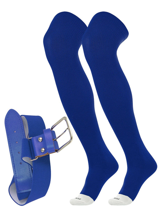 TCK socks Royal / Small Pro Plus Performance Prosport Over the Knee Socks Belt Combo