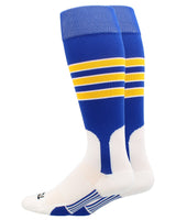 TCK socks Royal/White/Gold / Small TCK Baseball Stirrup Socks with Stripes Pattern D