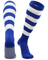 TCK socks Royal/White / Large Hoop Striped Rugby Socks