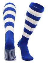 TCK socks Royal/White / Large Hoop Striped Rugby Socks