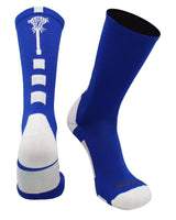 TCK socks Royal/White / Large Midline Lacrosse Logo Crew Socks