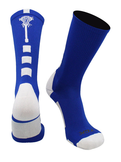 TCK socks Royal/White / Large Midline Lacrosse Logo Crew Socks