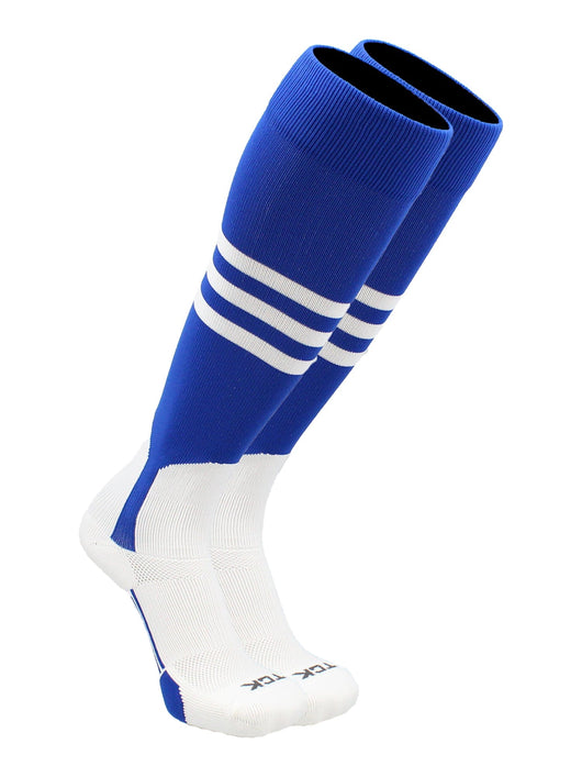 TCK socks Royal/White / Large TCK Baseball Stirrup Socks with Stripes Pattern B