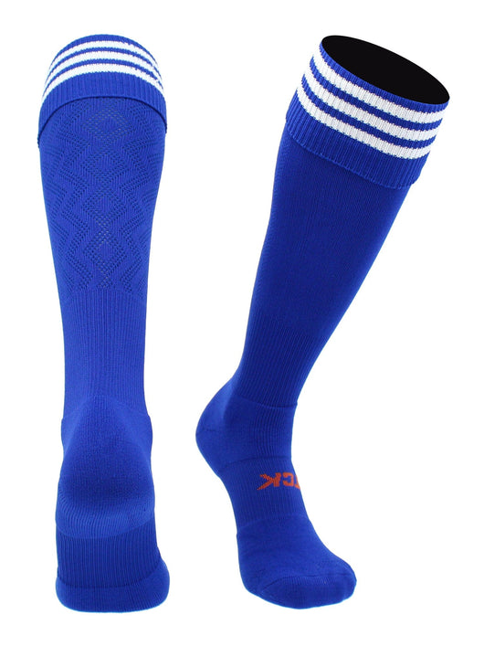 TCK socks Royal/White / Medium Premier Soccer Sock with Fold Down Stripes
