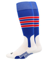 TCK socks Royal/White/Scarlet / Small TCK Baseball Stirrup Socks with Stripes Pattern D