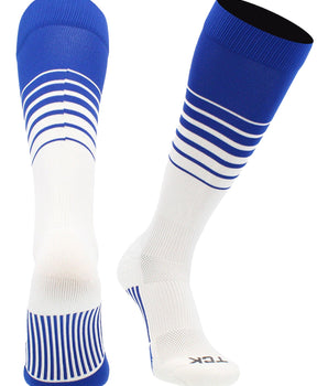 TCK socks Royal/White / Small TCK Elite Breaker Striped Athletic Socks | Over-the-Calf Soccer & Baseball