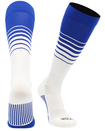 TCK socks Royal/White / Small TCK Elite Breaker Striped Athletic Socks | Over-the-Calf Soccer & Baseball