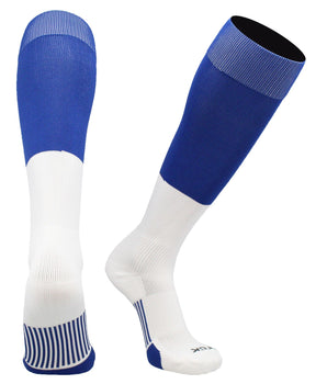 TCK socks Royal/White / X-Large End Zone Over the Calf Football Socks