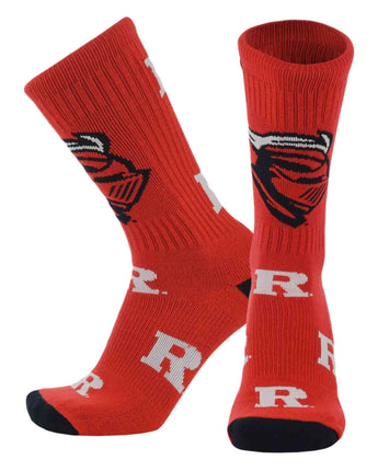 TCK socks Rutgers Scarlet/Black/White / Large Rutgers Scarlet Knights Mayhem Crew Socks (Made in USA)