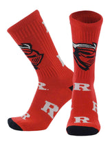 TCK socks Rutgers Scarlet/Black/White / Large Rutgers Scarlet Knights Mayhem Crew Socks (Made in USA)