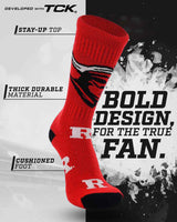 TCK socks Rutgers Scarlet Knights Mayhem Crew Socks (Made in USA)