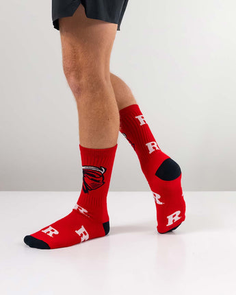 TCK socks Rutgers Scarlet Knights Mayhem Crew Socks (Made in USA)