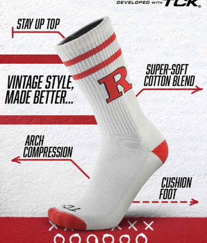 TCK socks Rutgers Scarlet Knights | Vintage | NCAA Mens and Womens Soft Cotton Sock
