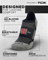 San Diego State Aztecs No Show Tour Socks - Made in USA