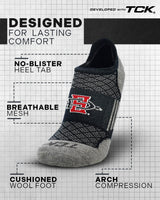TCK socks San Diego State Aztecs / Large San Diego State Aztecs No Show Tour Socks - Made in USA