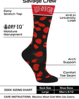 TCK socks Scarlet/Black / Medium UNLV Rebels Socks Womens Savage Crew Socks
